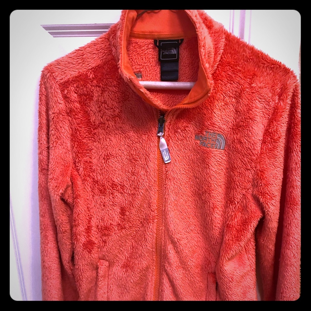 Coral fleece North Face jacket. XS.